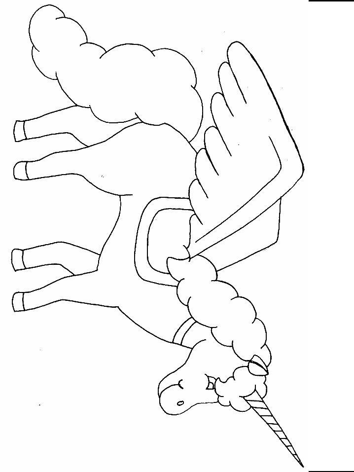 Fisă de colorat cu Animale unicorni de colorat p17