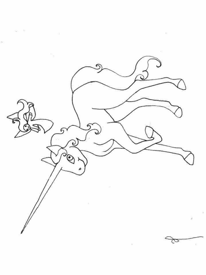 Fisă de colorat cu Animale unicorni de colorat p25