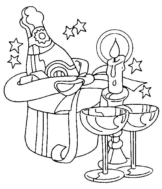 Fisă de colorat cu Anul nou de colorat p12