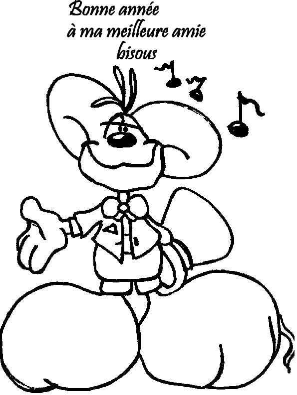 Fisă de colorat cu Anul nou de colorat p17