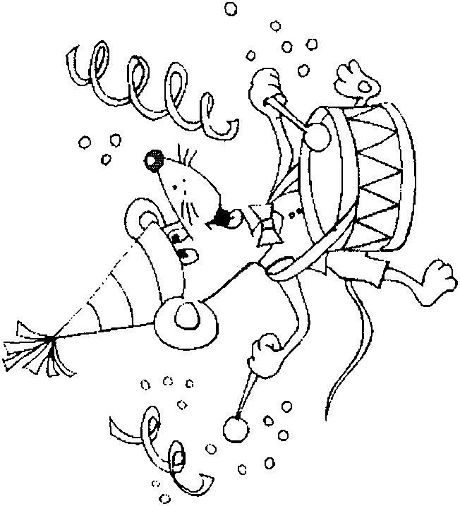 Fisă de colorat cu Anul nou de colorat p25