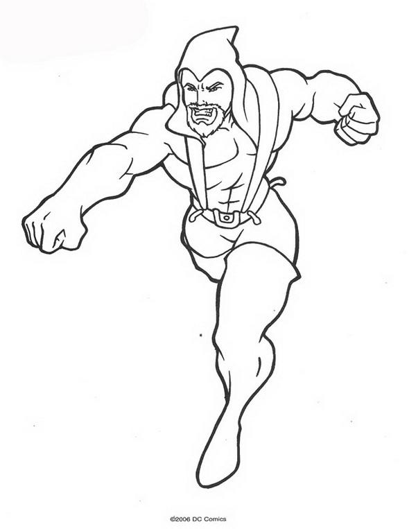 Fisă de colorat cu Aquaman de colorat p32