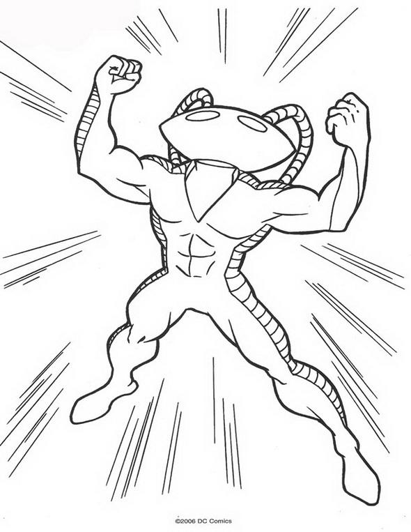 Fisă de colorat cu Aquaman de colorat p43