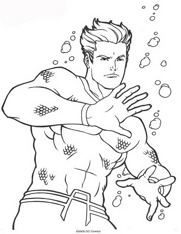 Fisă de colorat cu Aquaman de colorat p48