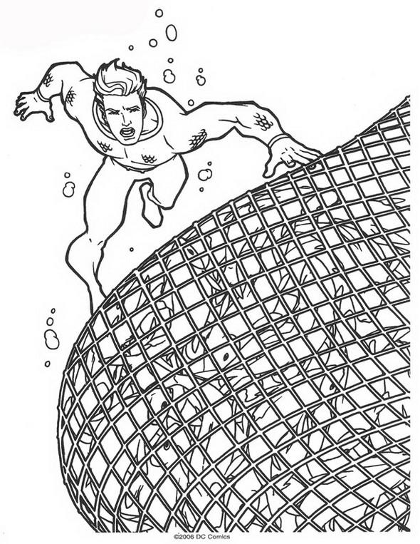 Fisă de colorat cu Aquaman de colorat p55