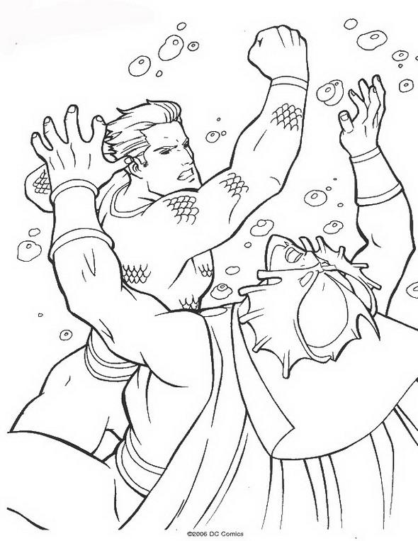 Fisă de colorat cu Aquaman de colorat p61