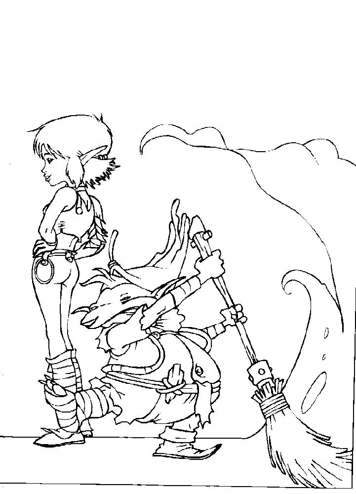 Fisă de colorat cu Arthur and the minimoys de colorat p06