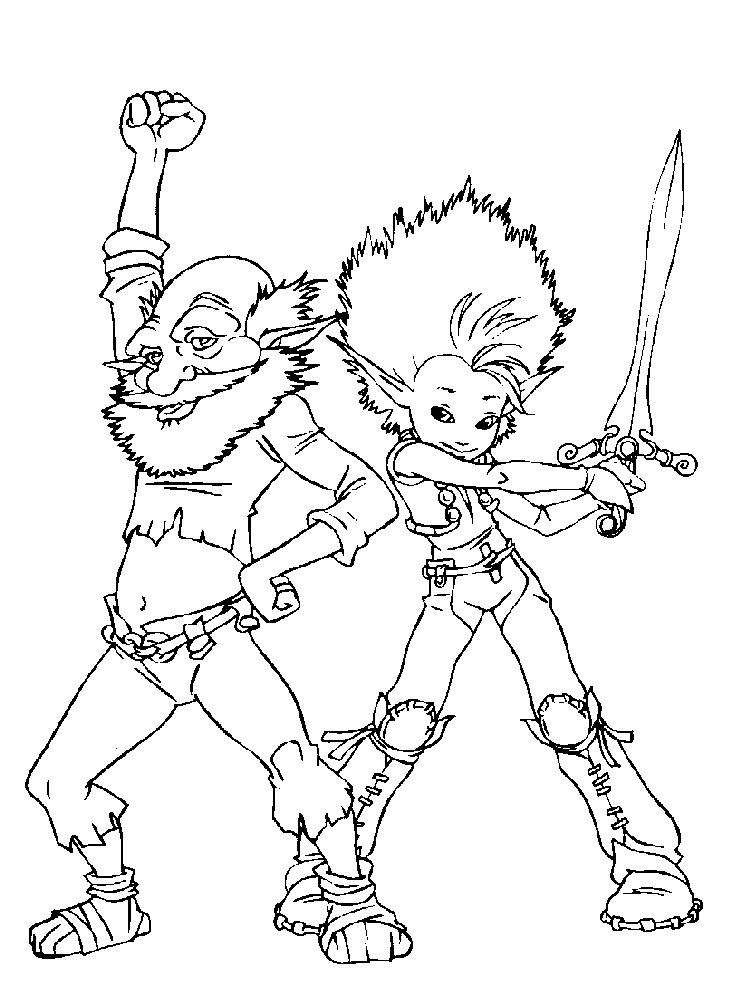 Fisă de colorat cu Arthur and the minimoys de colorat p18