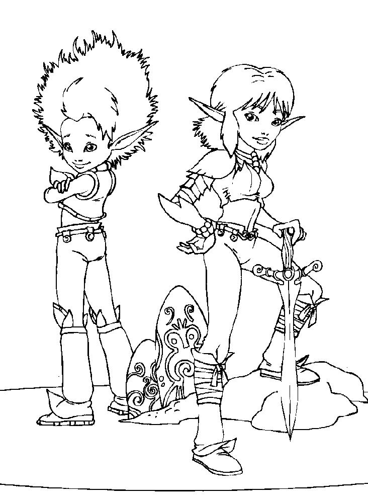 Fisă de colorat cu Arthur and the minimoys de colorat p22