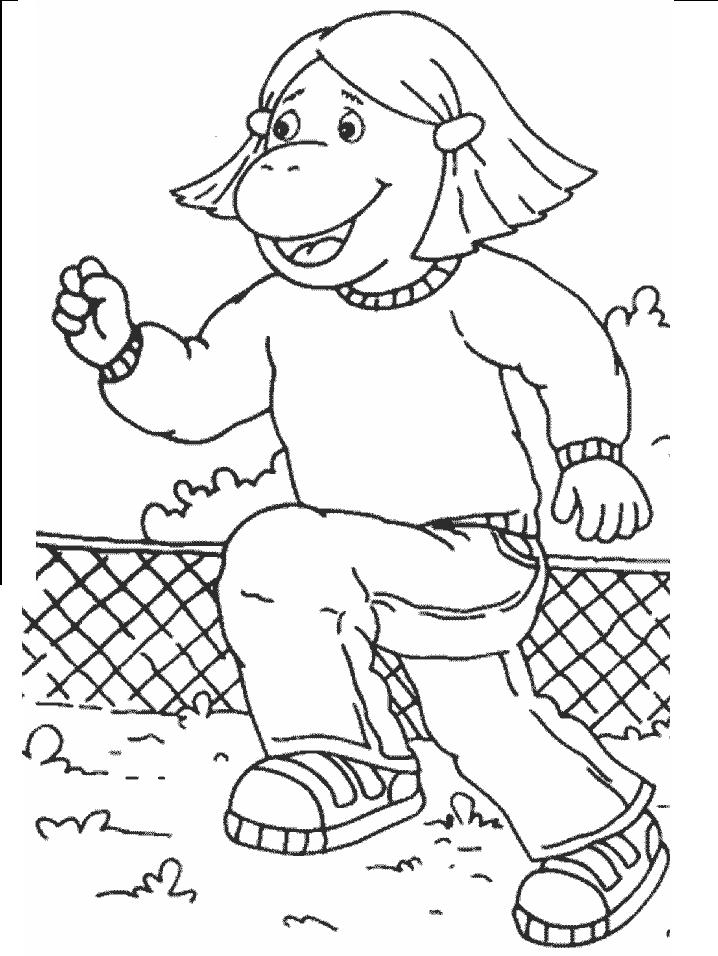 Fisă de colorat cu Arthur si prietenii sai de colorat p19