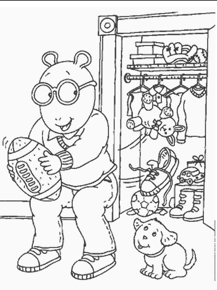 Fisă de colorat cu Arthur si prietenii sai de colorat p22