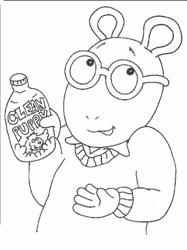 Fisă de colorat cu Arthur si prietenii sai de colorat p30