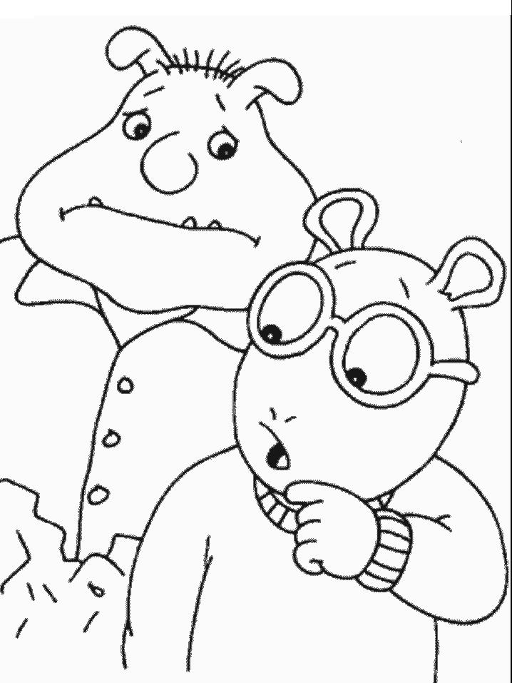 Fisă de colorat cu Arthur si prietenii sai de colorat p35