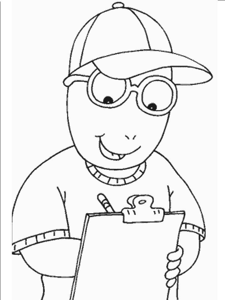 Fisă de colorat cu Arthur si prietenii sai de colorat p37