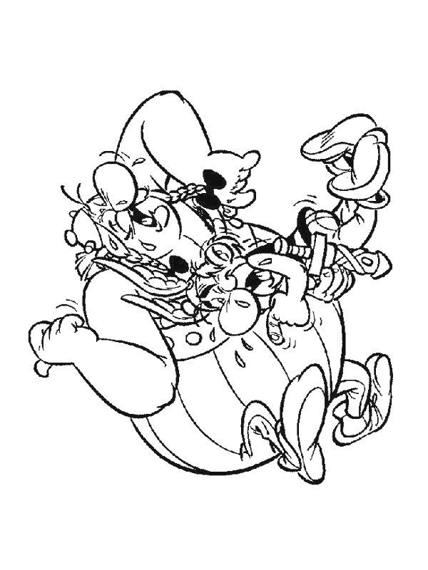 Fisă de colorat cu Asterix si obelix de colorat p06