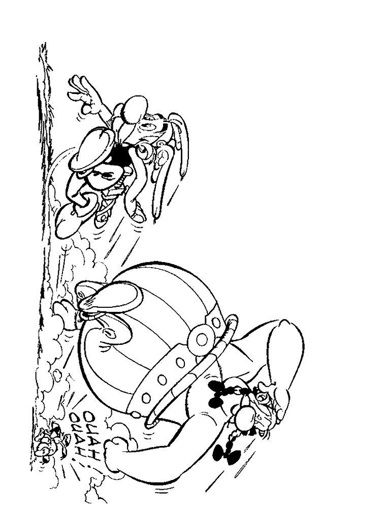 Fisă de colorat cu Asterix si obelix de colorat p18