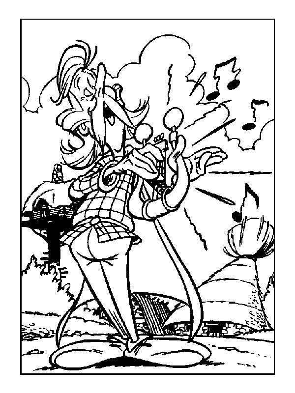 Fisă de colorat cu Asterix si obelix de colorat p19