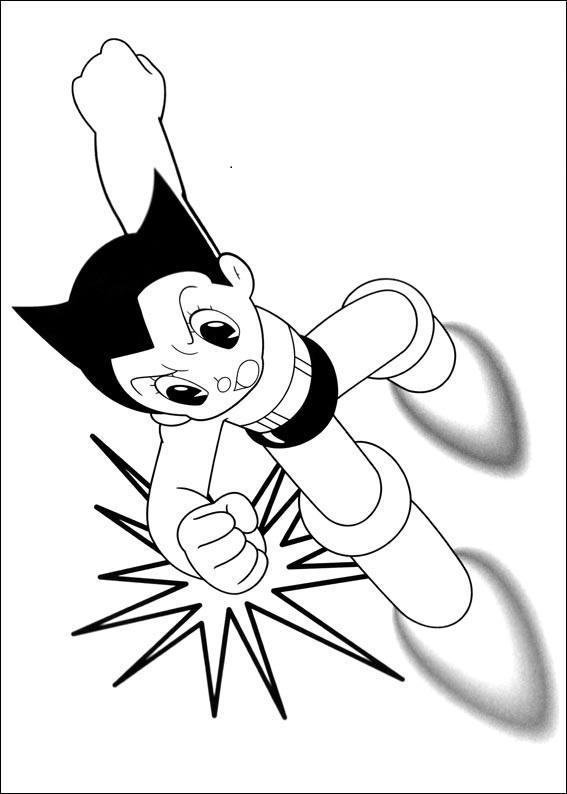 Fisă de colorat cu Astro boy de colorat p01