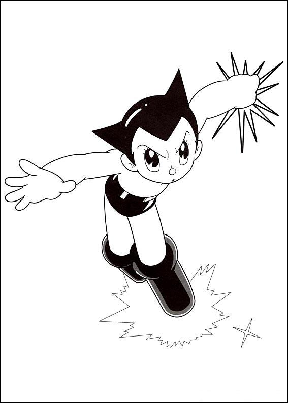 Fisă de colorat cu Astro boy de colorat p03