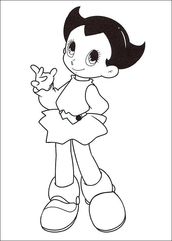 Fisă de colorat cu Astro boy de colorat p06