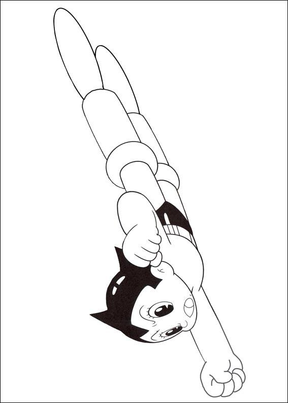 Fisă de colorat cu Astro boy de colorat p07