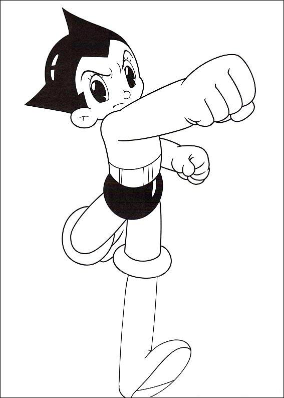 Fisă de colorat cu Astro boy de colorat p12