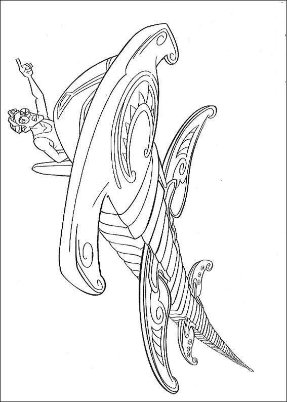 Fisă de colorat cu Atlantis de colorat p01