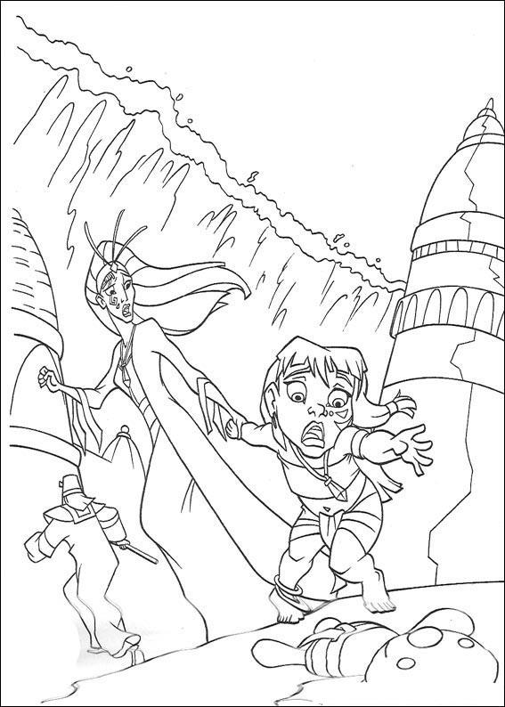 Fisă de colorat cu Atlantis de colorat p07