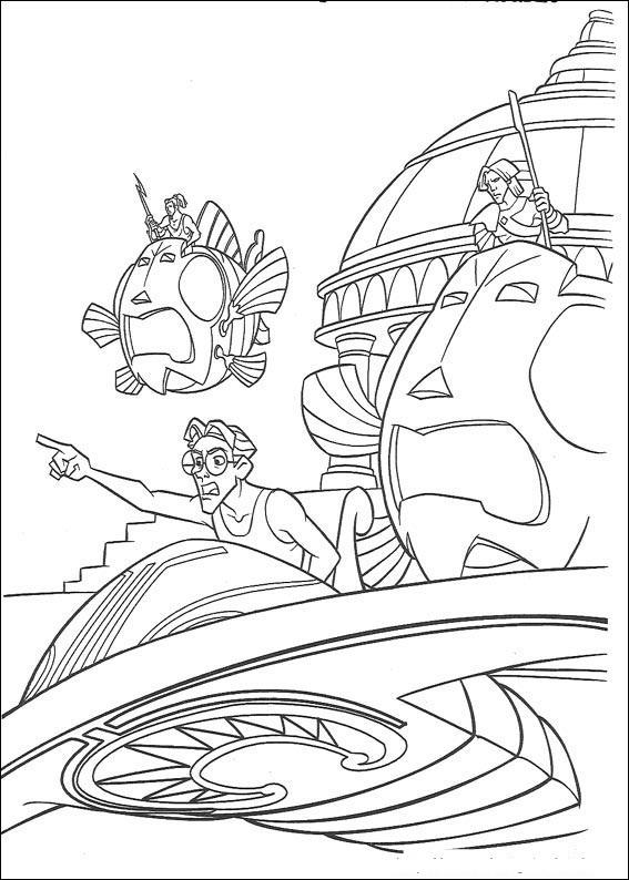Fisă de colorat cu Atlantis de colorat p21