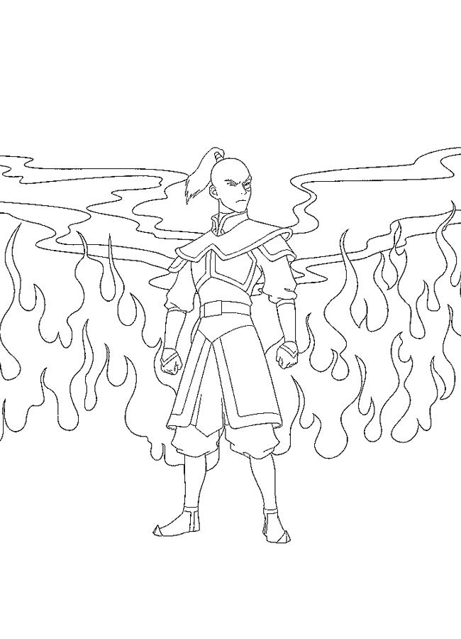 Fisă de colorat cu Avatar de colorat p25