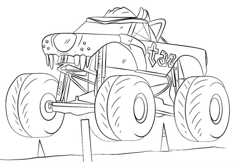 Fisă de colorat cu Masini de colorat p22