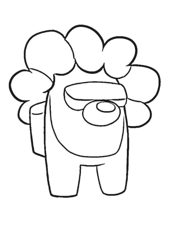 Fisă de colorat cu Among Us de colorat p18