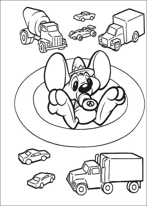 Fisă de colorat cu Baby tunes de colorat p02