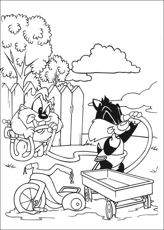 Fisă de colorat cu Baby tunes de colorat p04