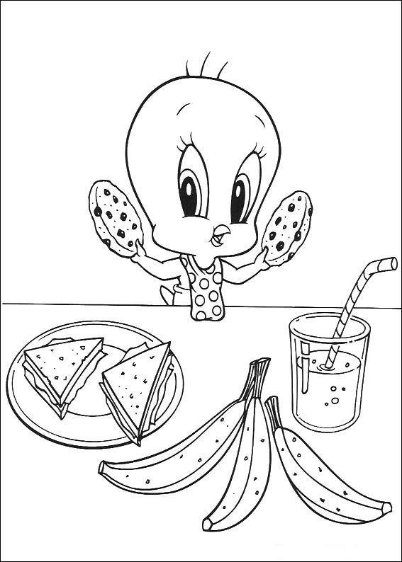 Fisă de colorat cu Baby tunes de colorat p25