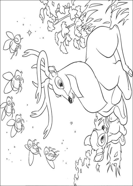 Fisă de colorat cu Bambi de colorat p20