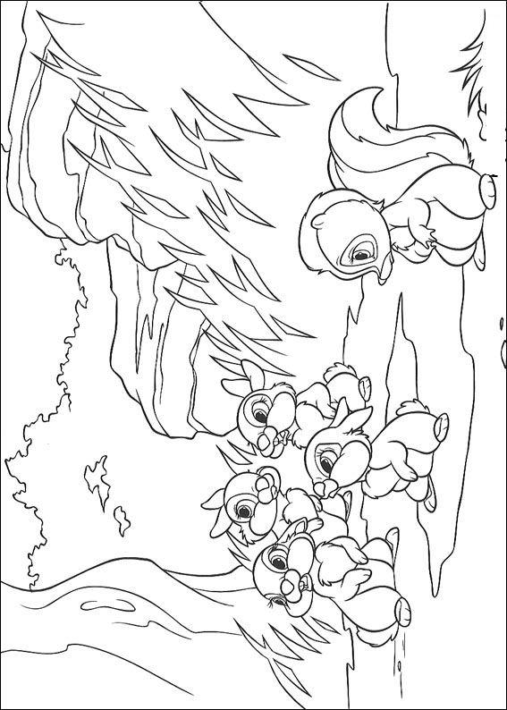 Fisă de colorat cu Bambi de colorat p21