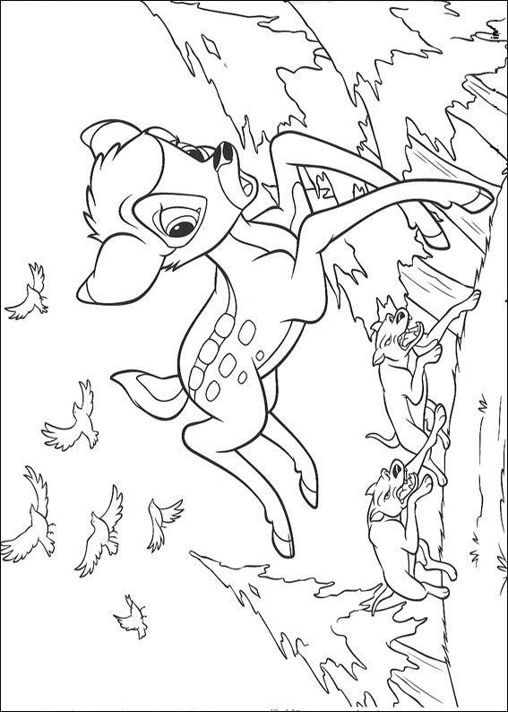 Fisă de colorat cu Bambi de colorat p22