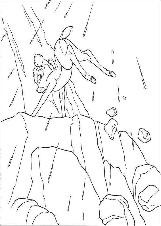 Fisă de colorat cu Bambi de colorat p24