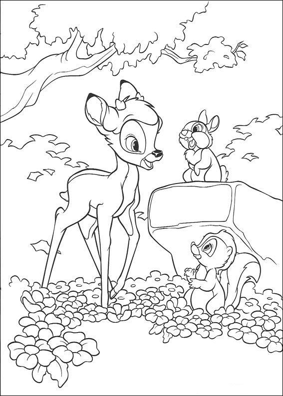Fisă de colorat cu Bambi de colorat p31