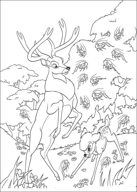 Fisă de colorat cu Bambi de colorat p44