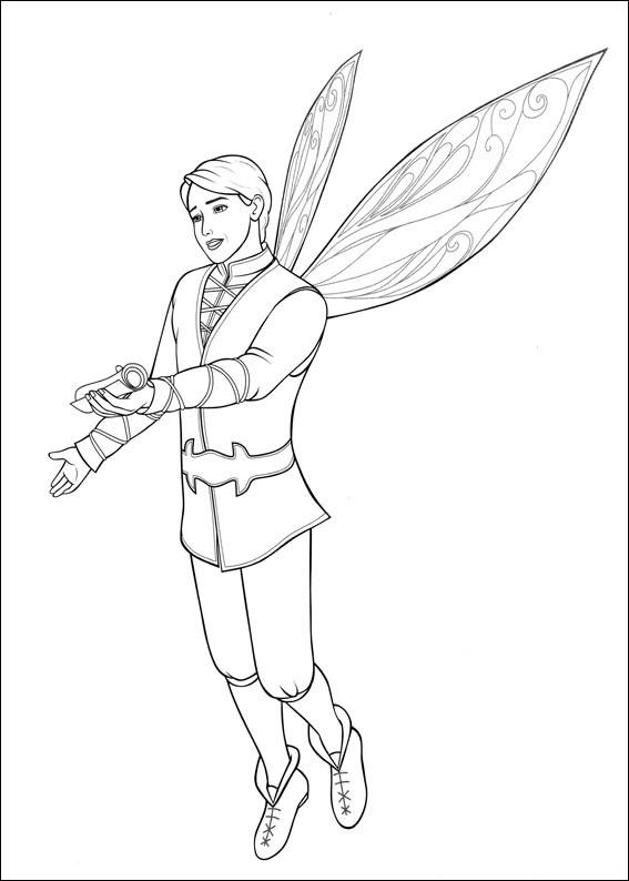 Fisă de colorat cu Barbie mariposa de colorat p07