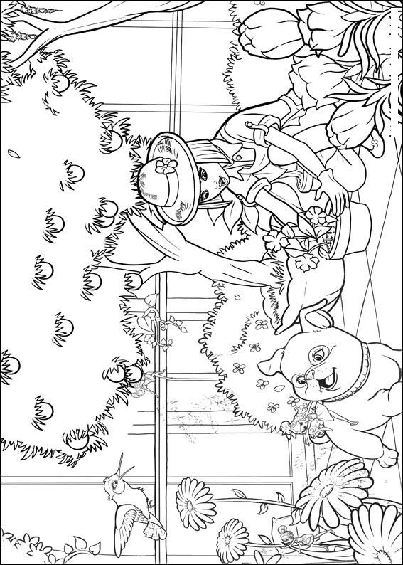 Fisă de colorat cu Barbie thumbelina de colorat p06