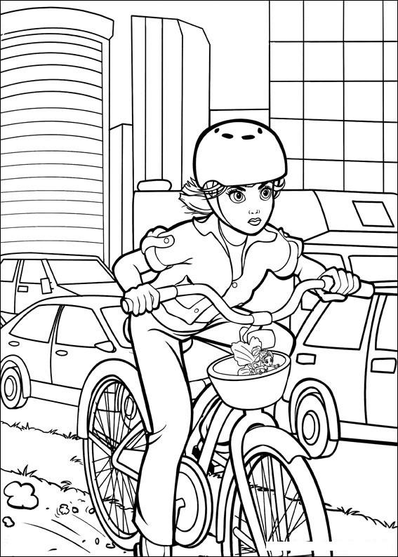 Fisă de colorat cu Barbie thumbelina de colorat p12