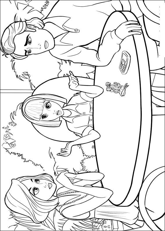 Fisă de colorat cu Barbie thumbelina de colorat p14