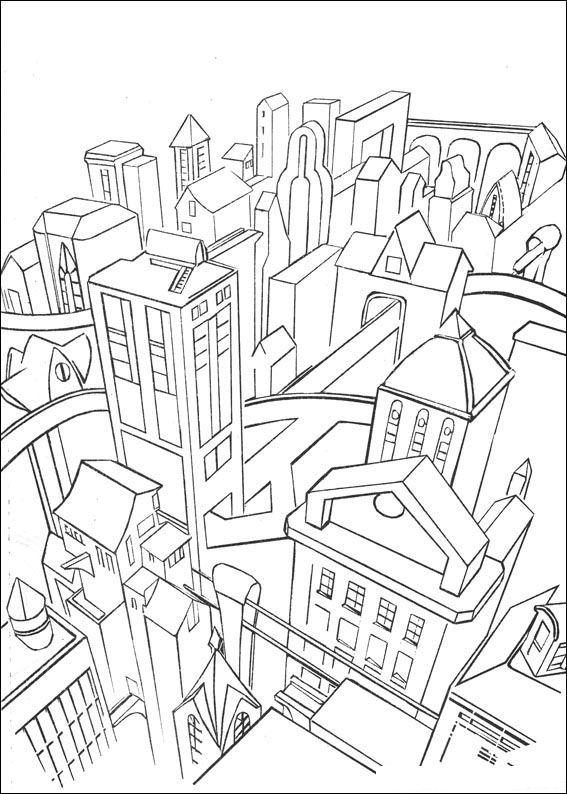 Fisă de colorat cu Batman de colorat p27