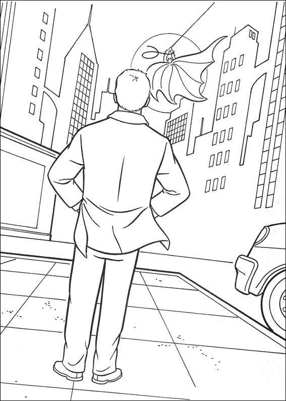 Fisă de colorat cu Batman de colorat p37