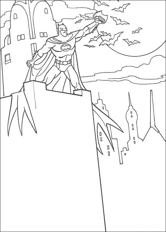 Fisă de colorat cu Batman de colorat p39