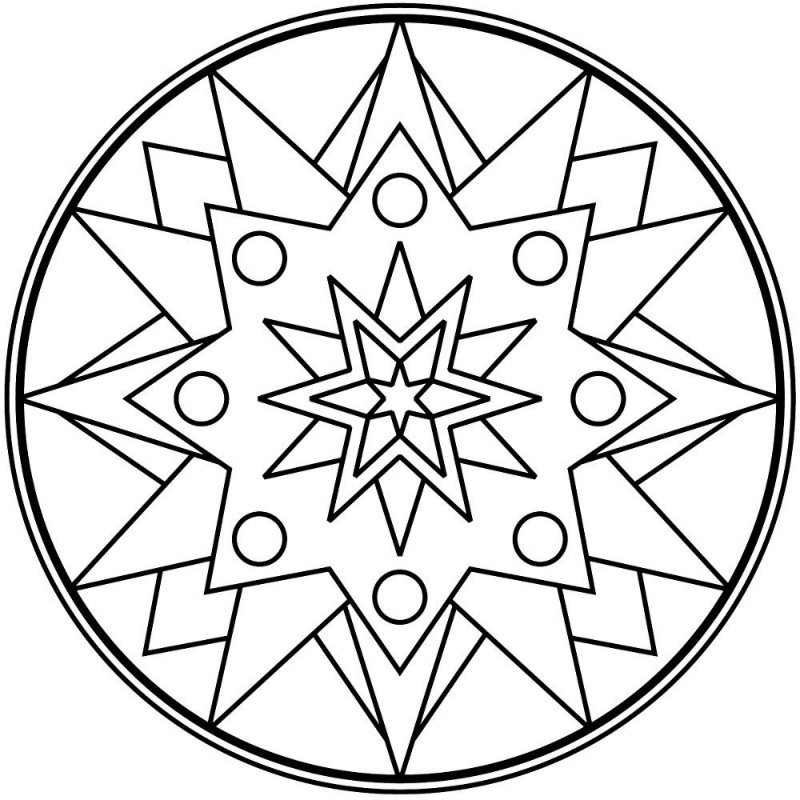 Fisă de colorat cu Mandale de colorat p10