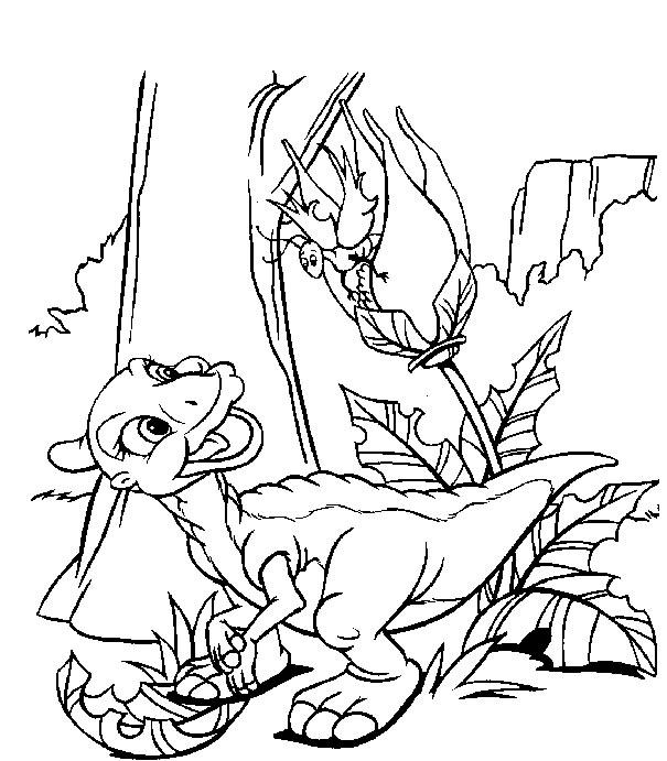 Fisă de colorat cu Bebe dinozauri de colorat p03